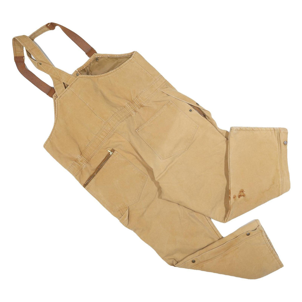 WALLS Mens Beige Cotton Blend Dungarees Relaxed Fit XL W46 L28 Workwear Utility