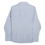 TOMMY HILFIGER Womens Blue Shirt L Cotton Blend Casual Button-Up Double Pocket