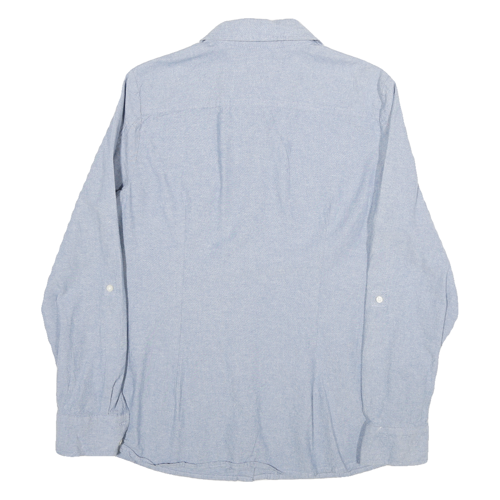 TOMMY HILFIGER Womens Blue Shirt L Cotton Blend Casual Button-Up Double Pocket