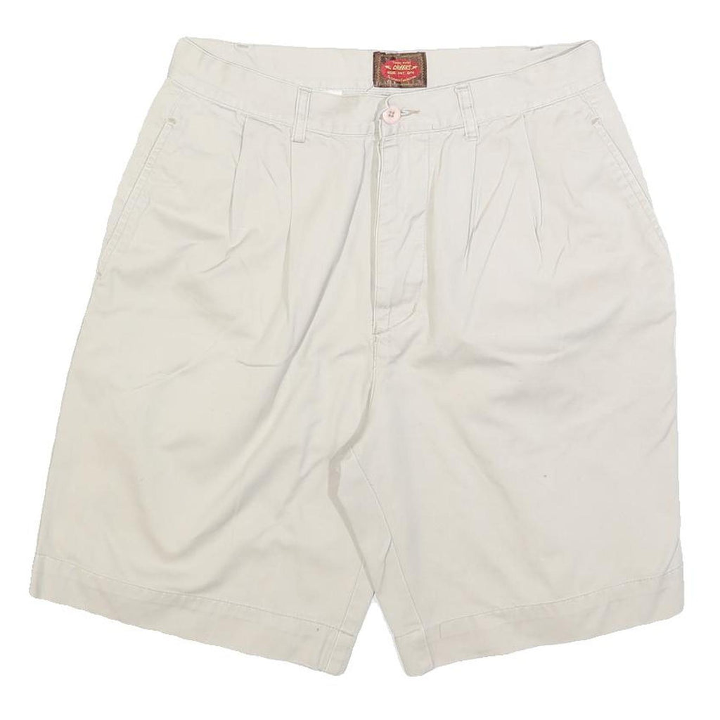 CREEKS Womens Shorts White Casual Cotton Blend M W30 Summer Relaxed Fit