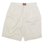 CREEKS Womens Shorts White Casual Cotton Blend M W30 Summer Relaxed Fit