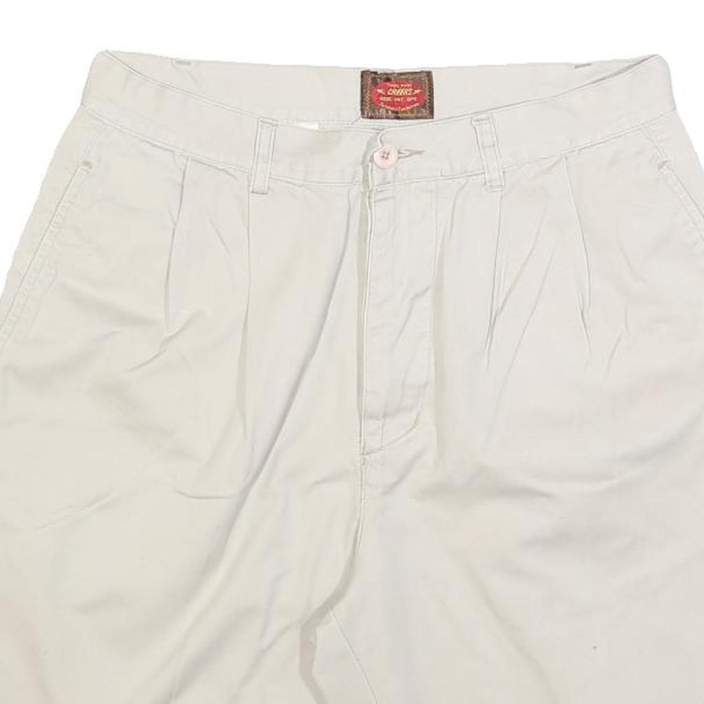 CREEKS Womens Shorts White Casual Cotton Blend M W30 Summer Relaxed Fit