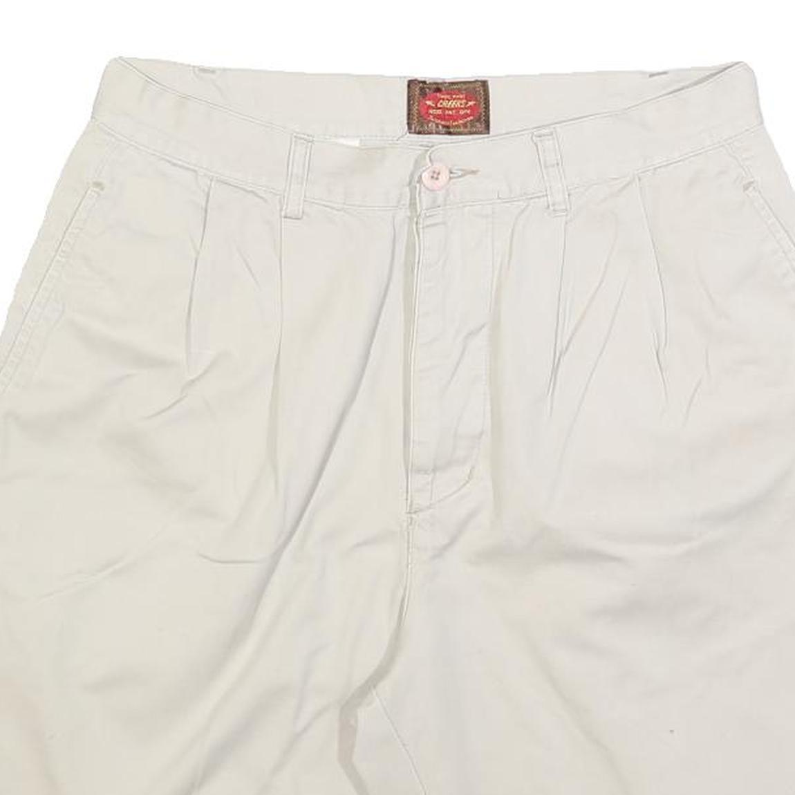 CREEKS Womens Shorts White Casual Cotton Blend M W30 Summer Relaxed Fit