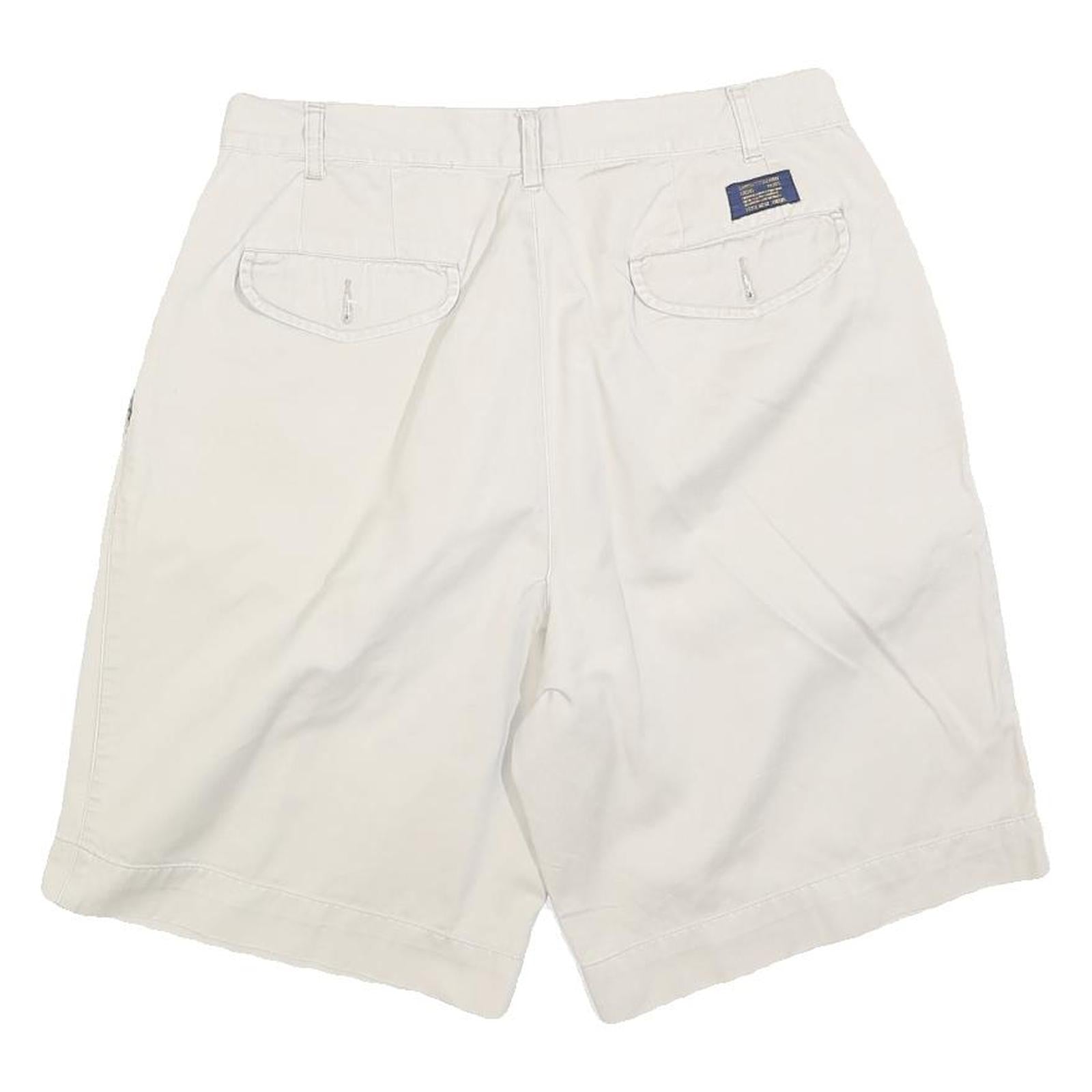 CREEKS Womens Shorts White Casual Cotton Blend M W30 Summer Relaxed Fit