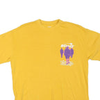 STWD Mens Yellow Graphic T-Shirt M Short Sleeve Crew Neck Casual Cotton Blend