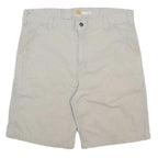 CARHARTT Mens Shorts Beige Casual L W36 Relaxed Fit Durable Cotton Blend