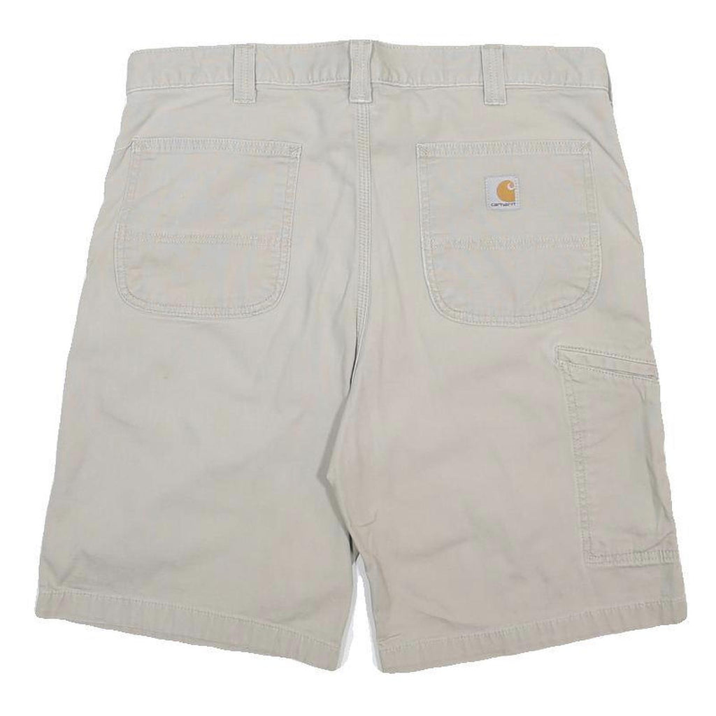 CARHARTT Mens Shorts Beige Casual L W36 Relaxed Fit Durable Cotton Blend