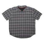 HARLEY DAVIDSON Mens Black & Grey Check Shirt 2XL Cotton Blend Casual Casual