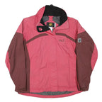 JACK WOLFSKIN Womens Pink & Brown Outdoor Jacket UK 16 Polyester Blend Sport Zip