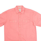 LL BEAN Mens Plain Shirt Pink 90s M