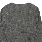 MAX MARA Womens Black White Wool Blend Tweed Jacket S Button Closure Classic