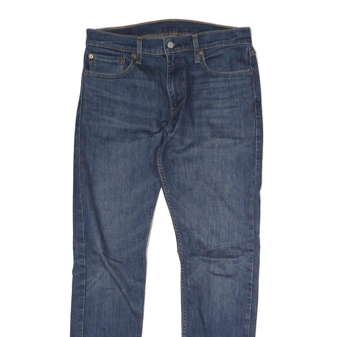 LEVI'S 512 Mens Regular Jeans Blue Denim W33 L34 Classic Zip Cotton