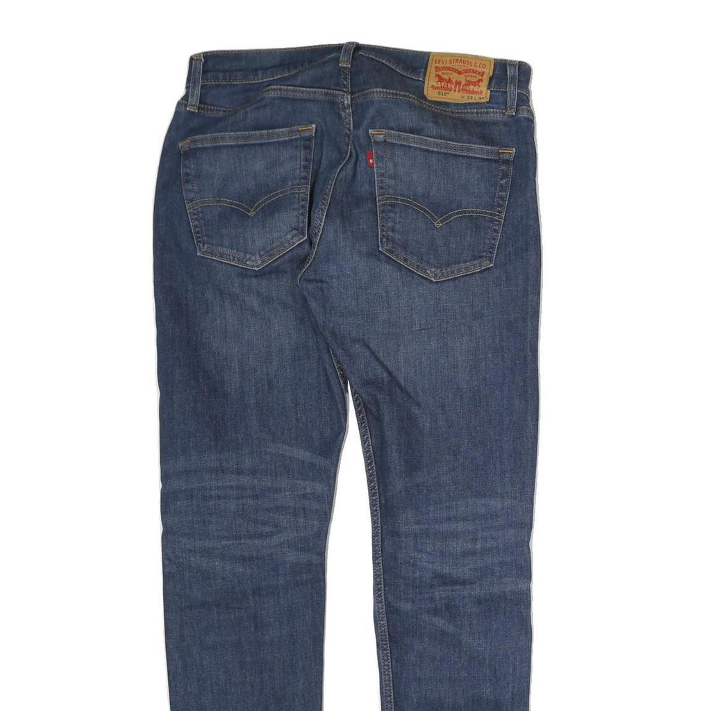 LEVI'S 512 Mens Regular Jeans Blue Denim W33 L34 Classic Zip Cotton