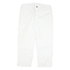DICKIES Mens Cotton Blend White Regular Straight Trousers W37 L29 Workwear Zip