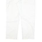 DICKIES Mens Cotton Blend White Regular Straight Trousers W37 L29 Workwear Zip