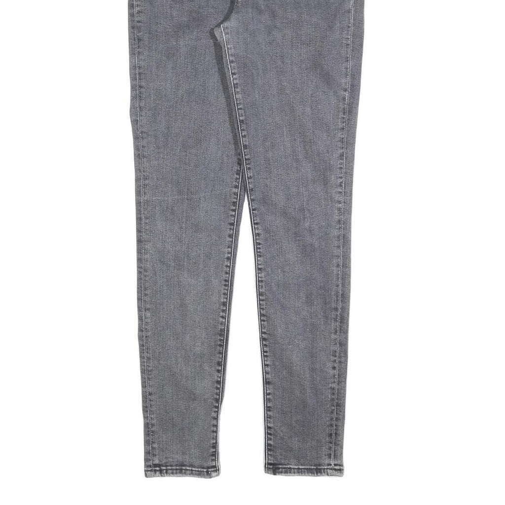 LEVI'S 721 Womens Slim Grey Denim Jeans W28 L30 Stylish Cotton Blend Zip Closure