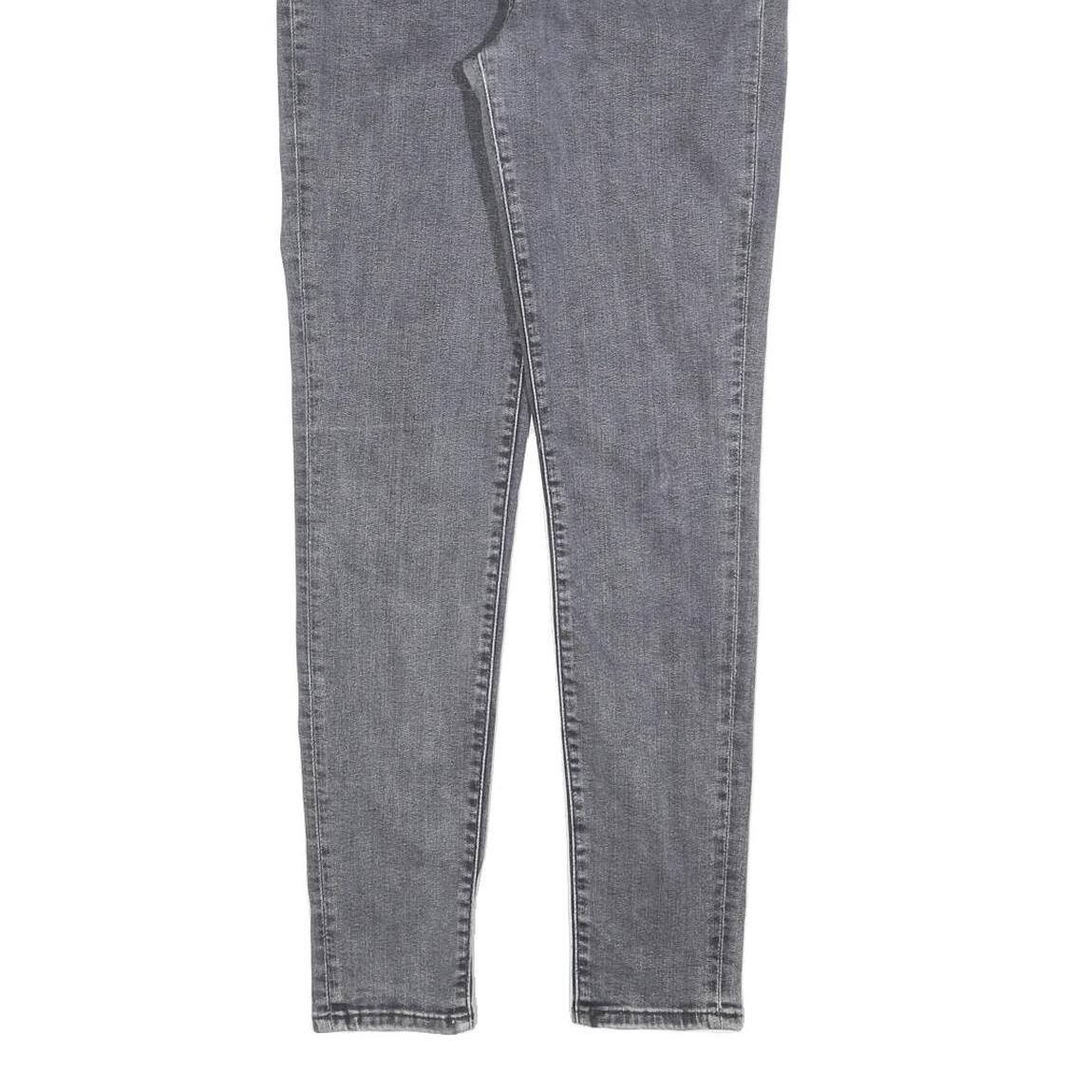 LEVI'S 721 Womens Slim Grey Denim Jeans W28 L30 Stylish Cotton Blend Zip Closure