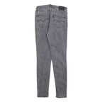 LEVI'S 721 Womens Slim Grey Denim Jeans W28 L30 Stylish Cotton Blend Zip Closure