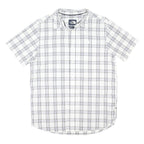 THE NORTH FACE Mens White Checked Cotton Blend Shirt M Casual Summer Everyday