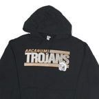 JERZEES Mens Black Arcanum Trojans Pullover Hoodie L Cotton Blend Casual