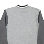 NIKE Boys Grey & Dark Grey Varsity Jacket XL Cotton Blend Button Bomber Plain