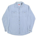 WRANGLER Mens Blue Cotton Shirt M Long Sleeve Casual Button Front