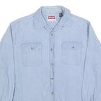 WRANGLER Mens Blue Cotton Shirt M Long Sleeve Casual Button Front