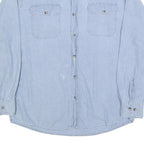 WRANGLER Mens Blue Cotton Shirt M Long Sleeve Casual Button Front