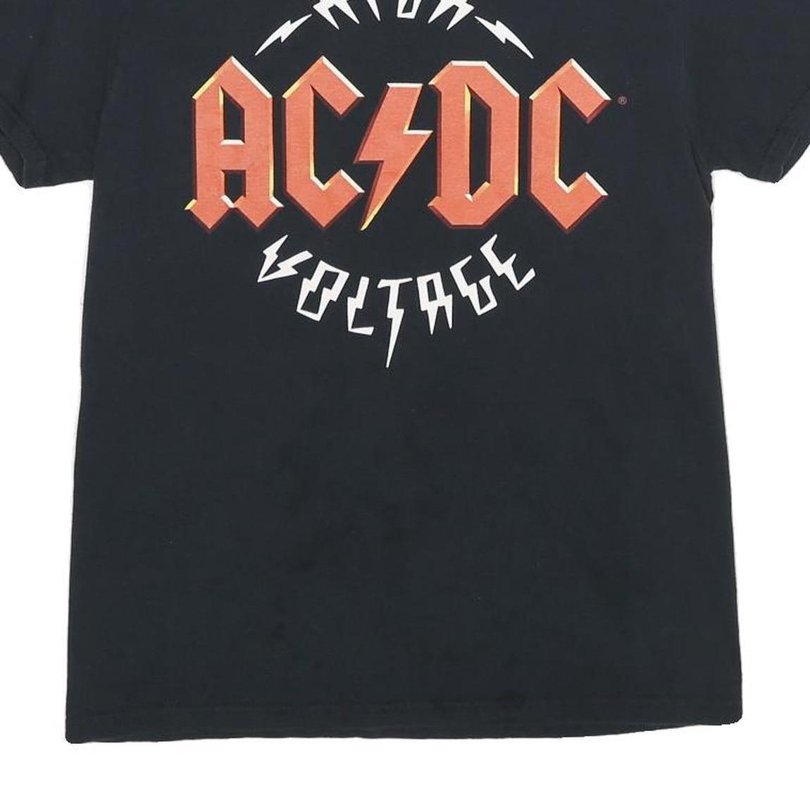AC/DC Mens Black High Voltage Graphic T-Shirt M Short Sleeve Crew Neck Rock Band