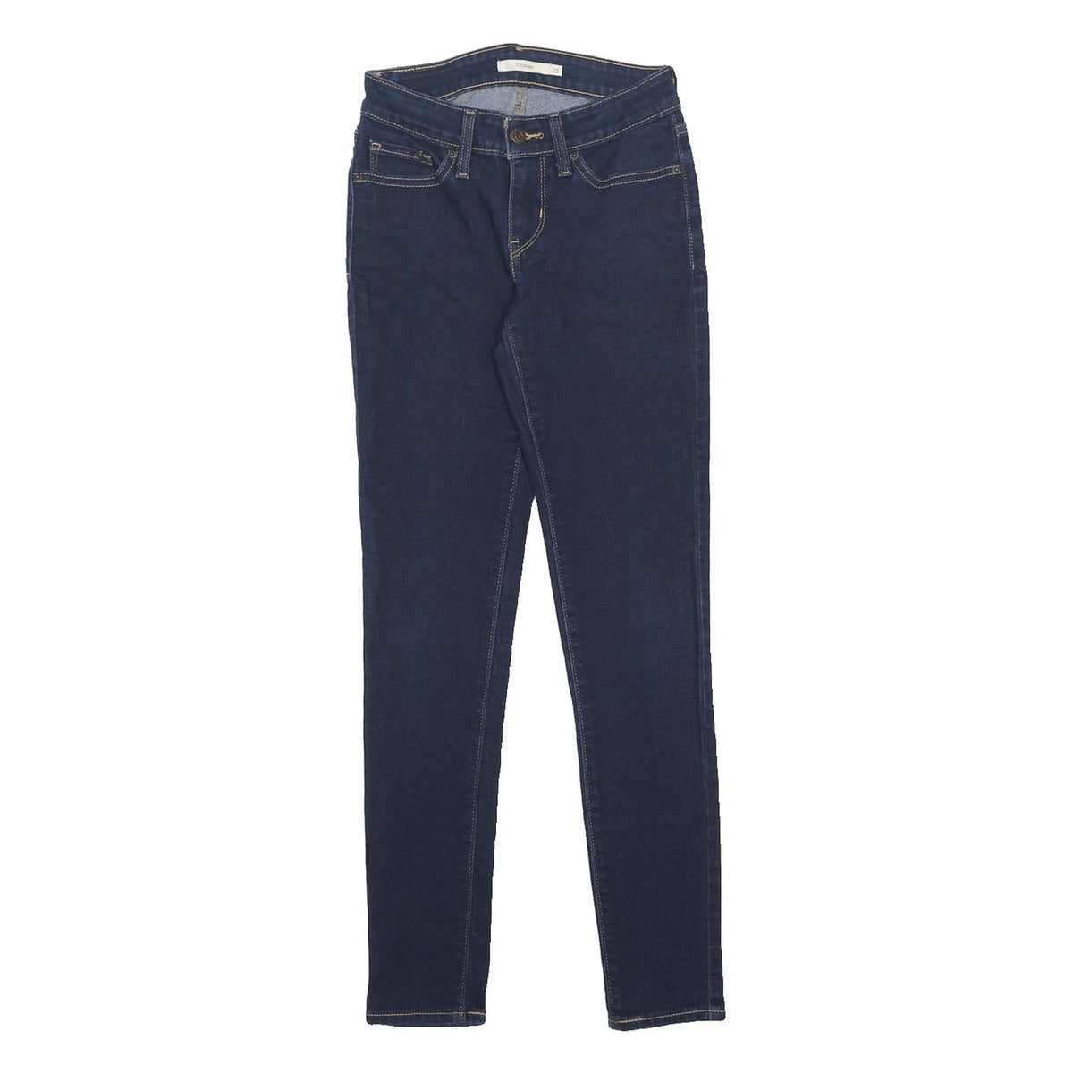 LEVI'S 711 Womens Slim Blue Denim Medium Woven W25 L28 Skinny Stretch Jeans