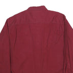 DOCKERS Mens Maroon Cotton Shirt L Button Down Collar Long Sleeve Casual