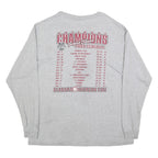DELTA Mens Grey Alabama Crimson Tide Football T-Shirt XL Long Sleeve Crew Neck