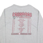 DELTA Mens Grey Alabama Crimson Tide Football T-Shirt XL Long Sleeve Crew Neck