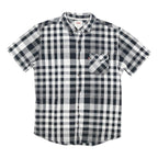 LEVI'S Mens Black & White Check Shirt M Classic Button Down Cotton Linen Blend