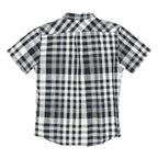 LEVI'S Mens Black & White Check Shirt M Classic Button Down Cotton Linen Blend