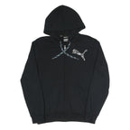PUMA Mens Black Cotton Blend Full Zip Hoodie S With Logo Graphic