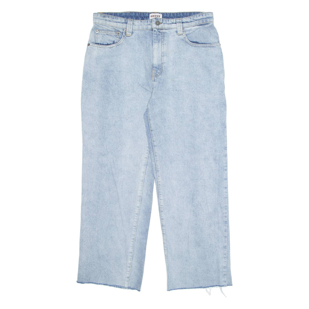 GUESS Carpenter Cargo Mens Jeans Blue Regular Straight Acid Wash W38 L29