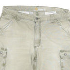 CARHARTT Mens Shorts Beige Cargo Relaxed Fit 2XL W36 Cotton Blend Casual