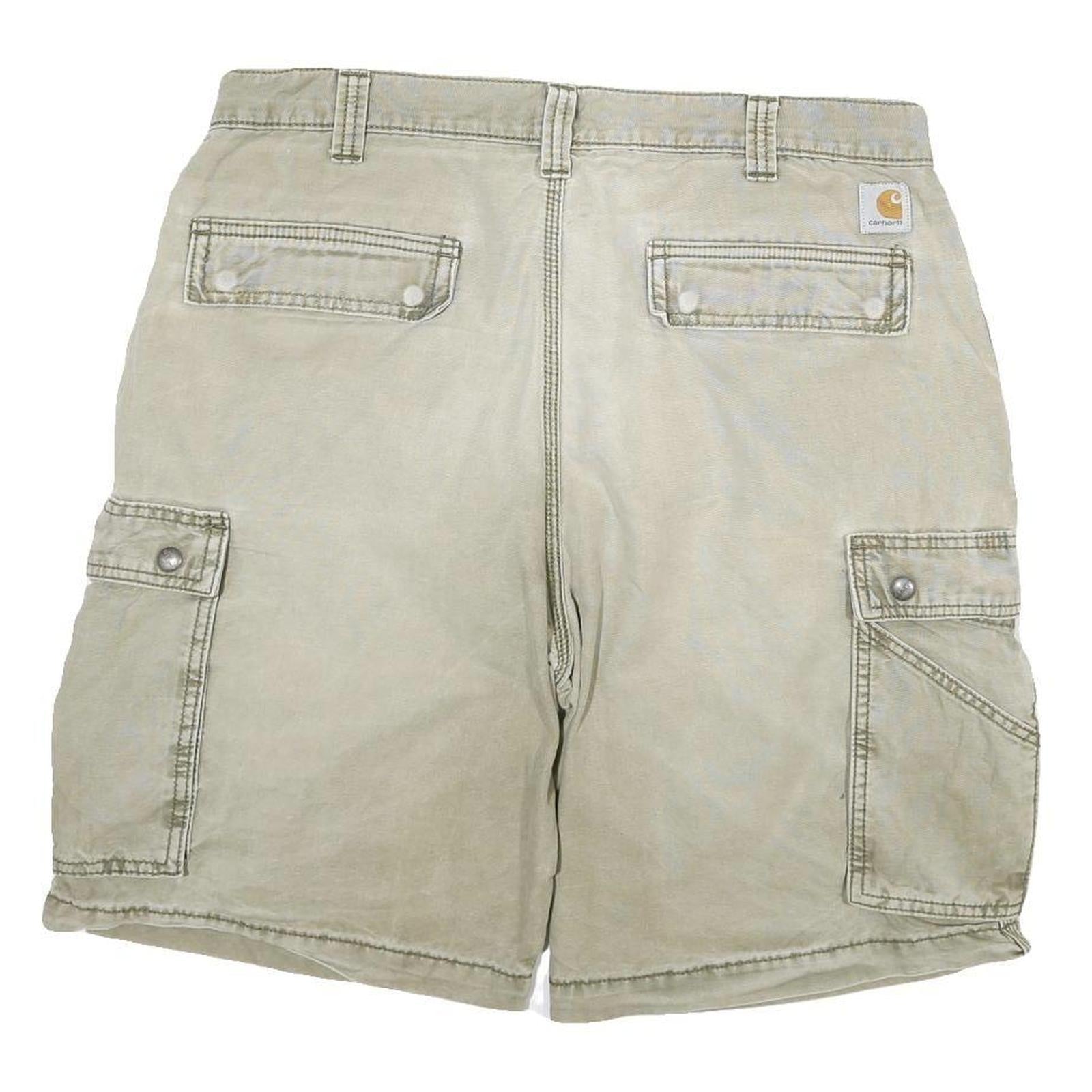 CARHARTT Mens Shorts Beige Cargo Relaxed Fit 2XL W36 Cotton Blend Casual