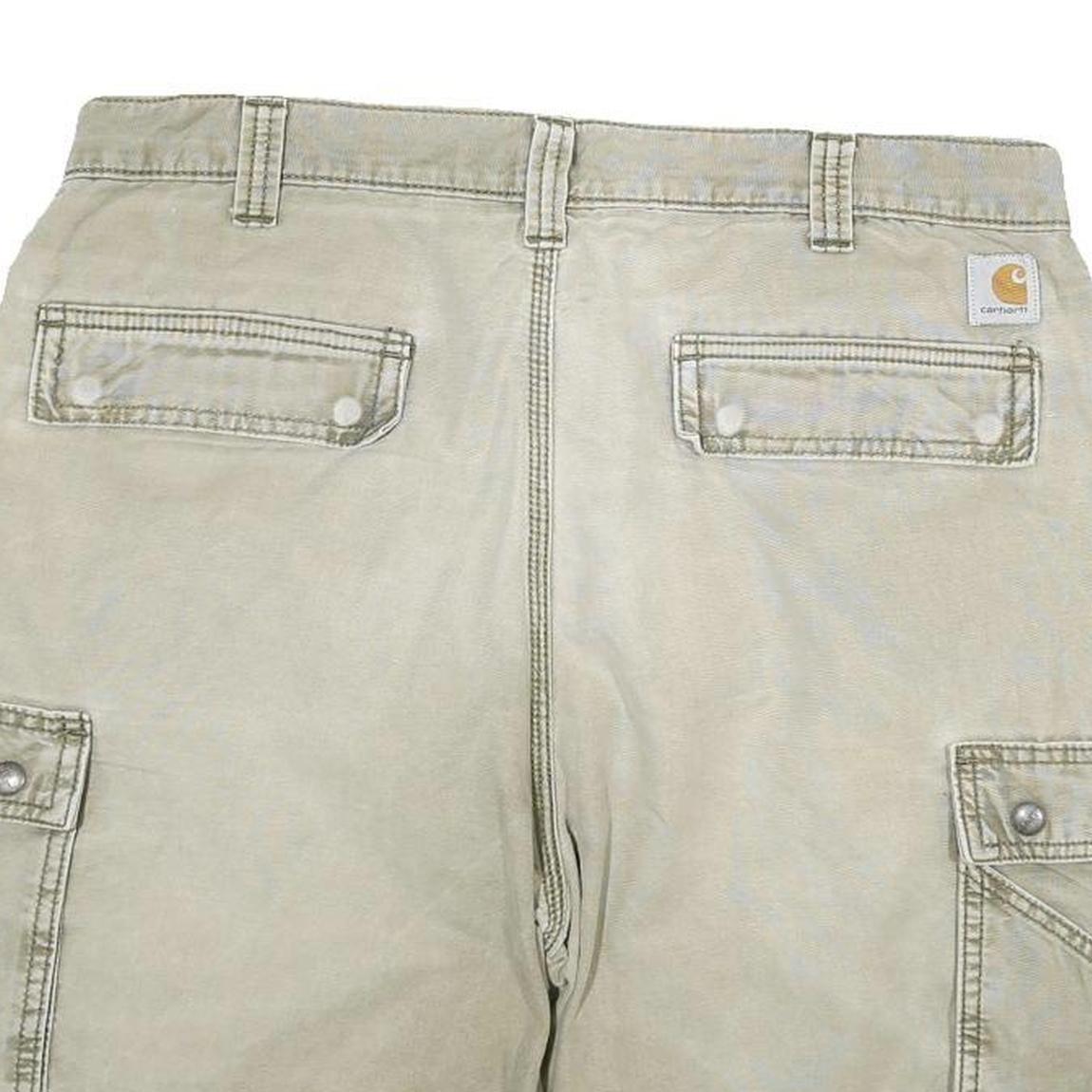 CARHARTT Mens Shorts Beige Cargo Relaxed Fit 2XL W36 Cotton Blend Casual