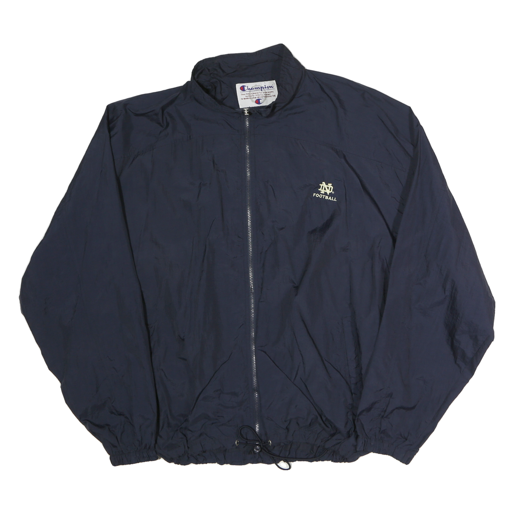 CHAMPION Mens Navy Blue Football Track Jacket XL Polyester Zip