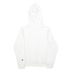 CHAMPION Womens White Hoodie S Classic Logo Pullover Hooded Sweatshirt