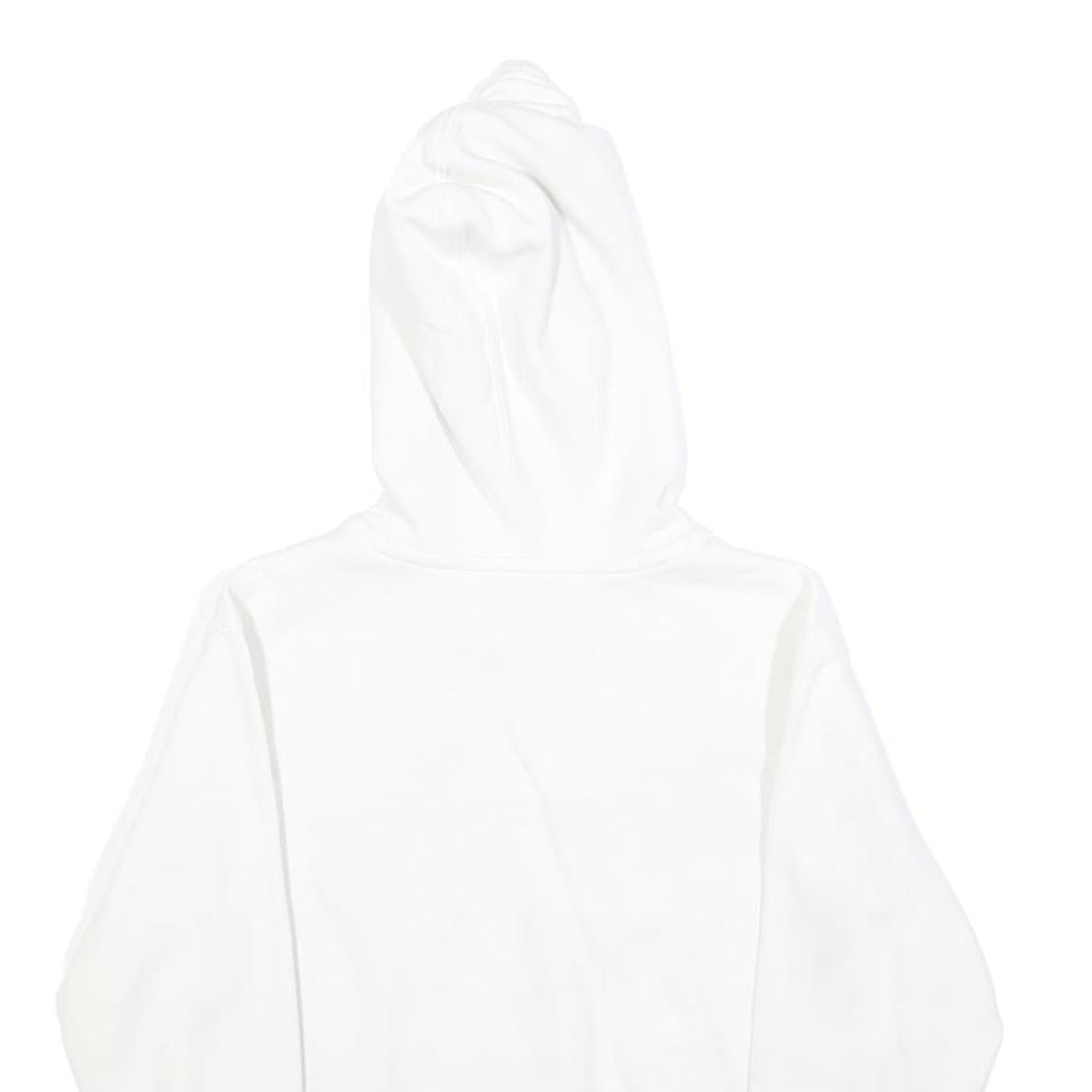 CHAMPION Womens White Hoodie S Classic Logo Pullover Hooded Sweatshirt