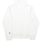 CHAMPION Womens White Hoodie S Classic Logo Pullover Hooded Sweatshirt