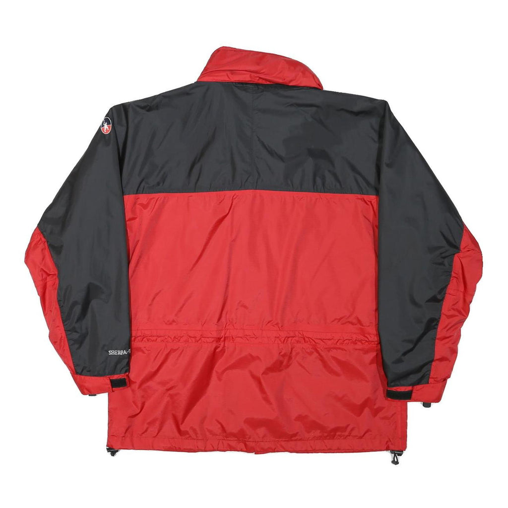 SHERPA Mens Red & Black Outdoor Jacket L Polyester Blend Zip Windbreaker