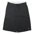 DICKIES Mens Shorts Black Casual XL W38 Loose Fit Polyester Blend Comfortable