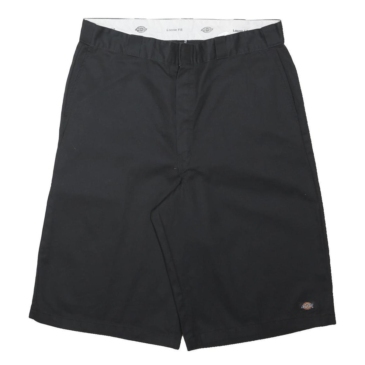 DICKIES Mens Shorts Black Casual XL W38 Loose Fit Polyester Blend Comfortable