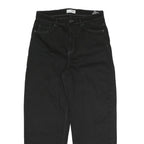 SELECTED FEMME Womens Jeans Black Regular Straight Denim W30 L27 Zip Closure