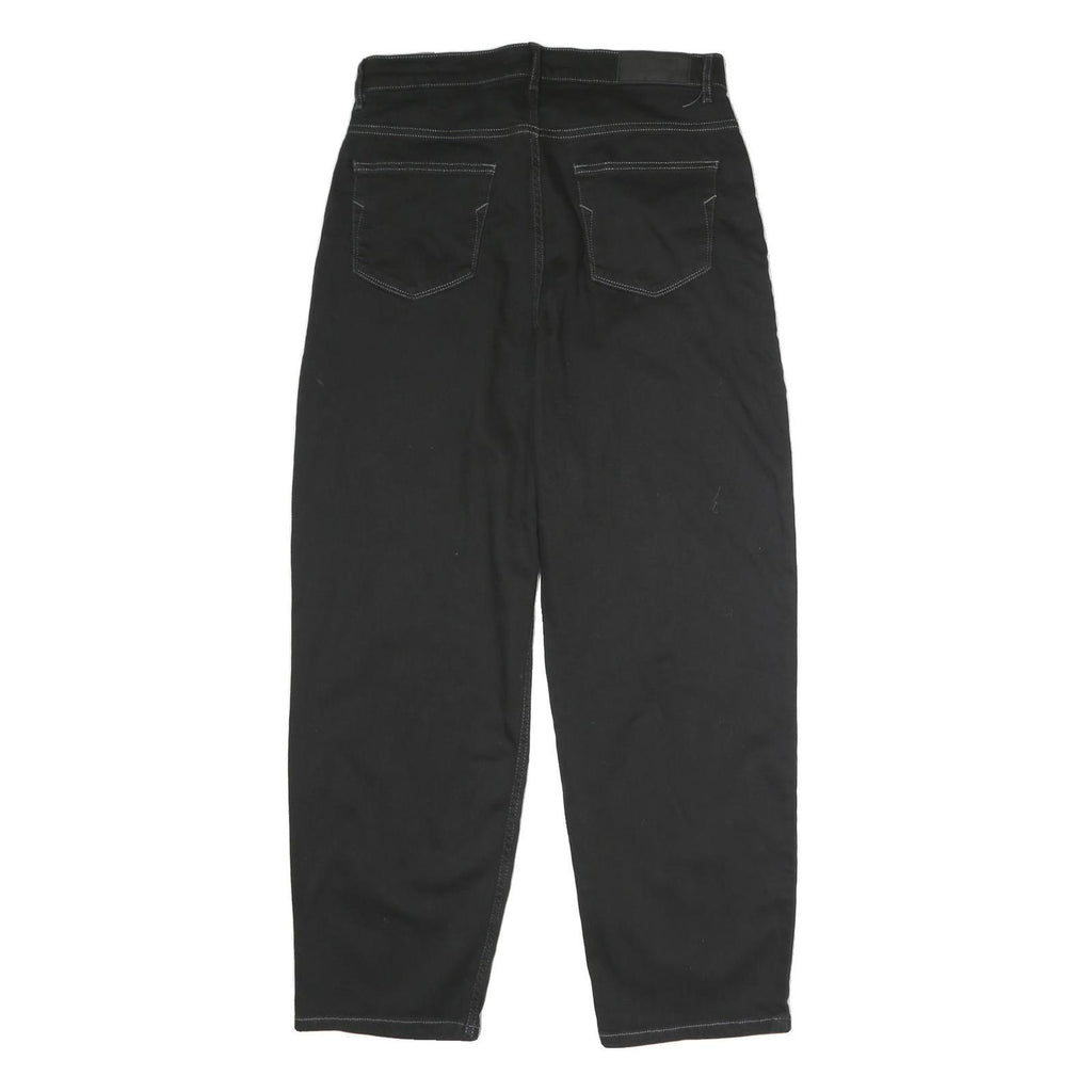 SELECTED FEMME Womens Jeans Black Regular Straight Denim W30 L27 Zip Closure