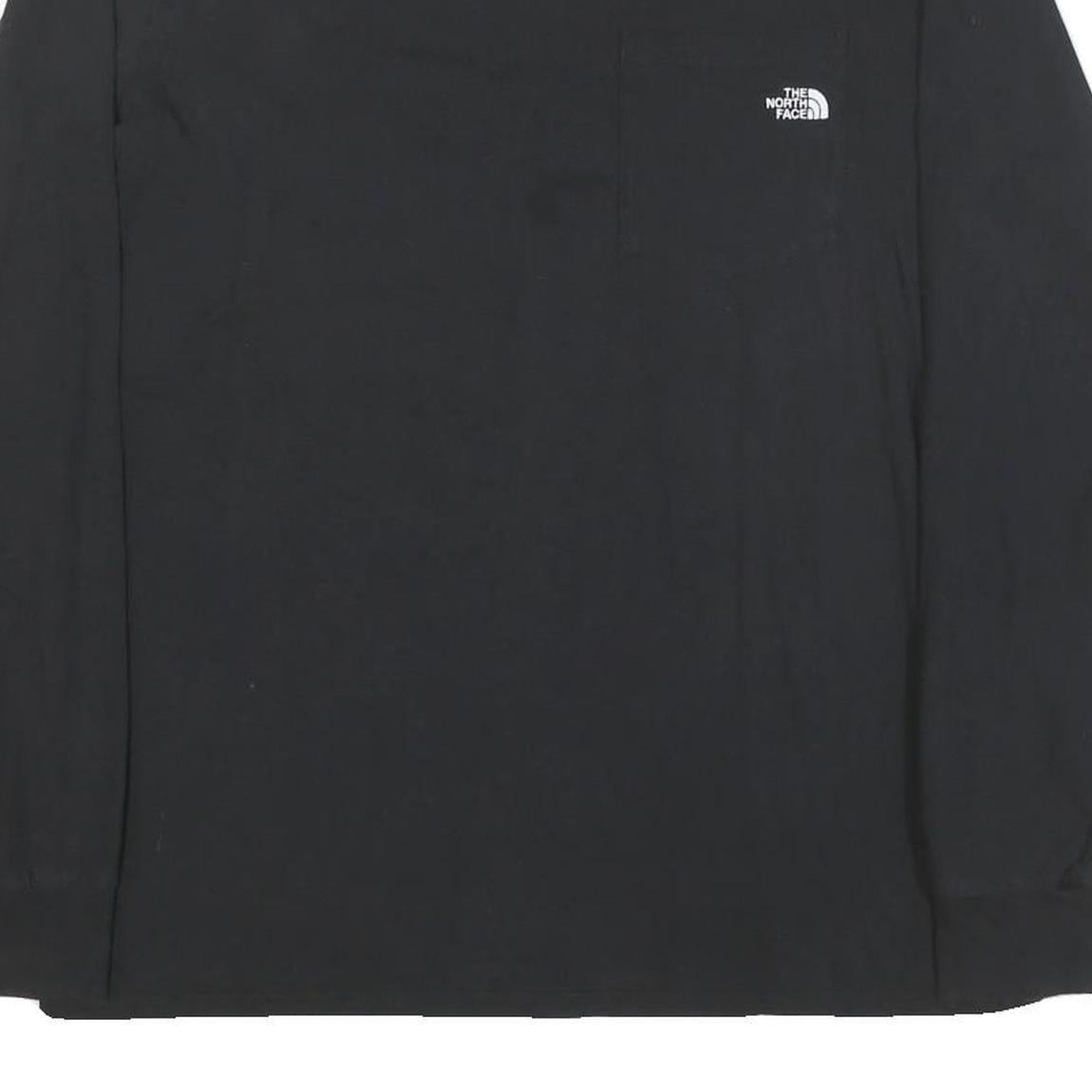 THE NORTH FACE Mens Black Long Sleeve Crew Neck T-Shirt L Cotton Blend